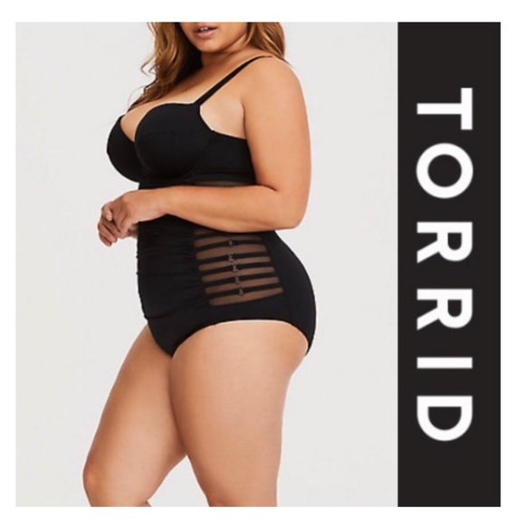 torrid Other - TORRID Black Push-UP One Piece Ruched Swim Suite Size 1X